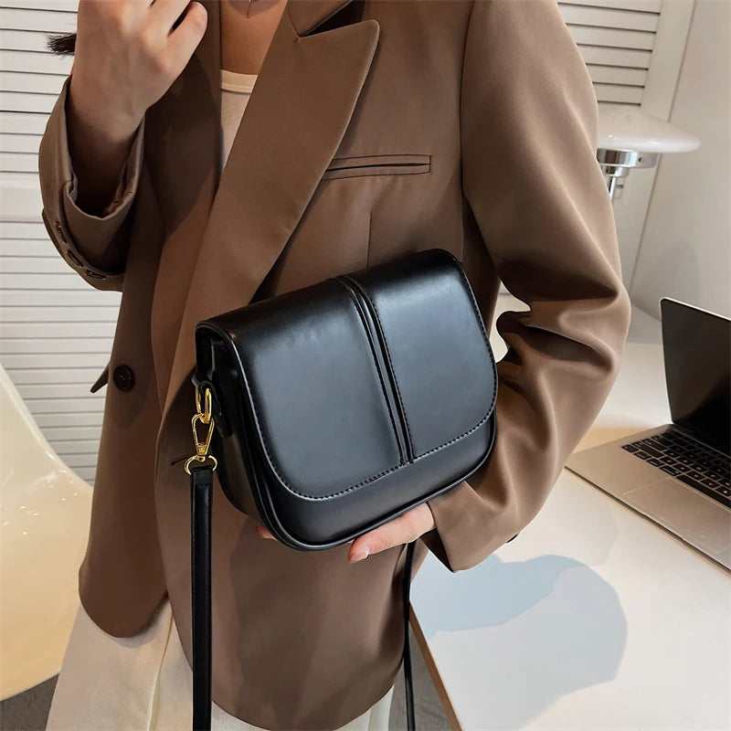 LEFTSIDE Saddle Crossbody Bag for Women - Winter Trends Handbag and Purse
