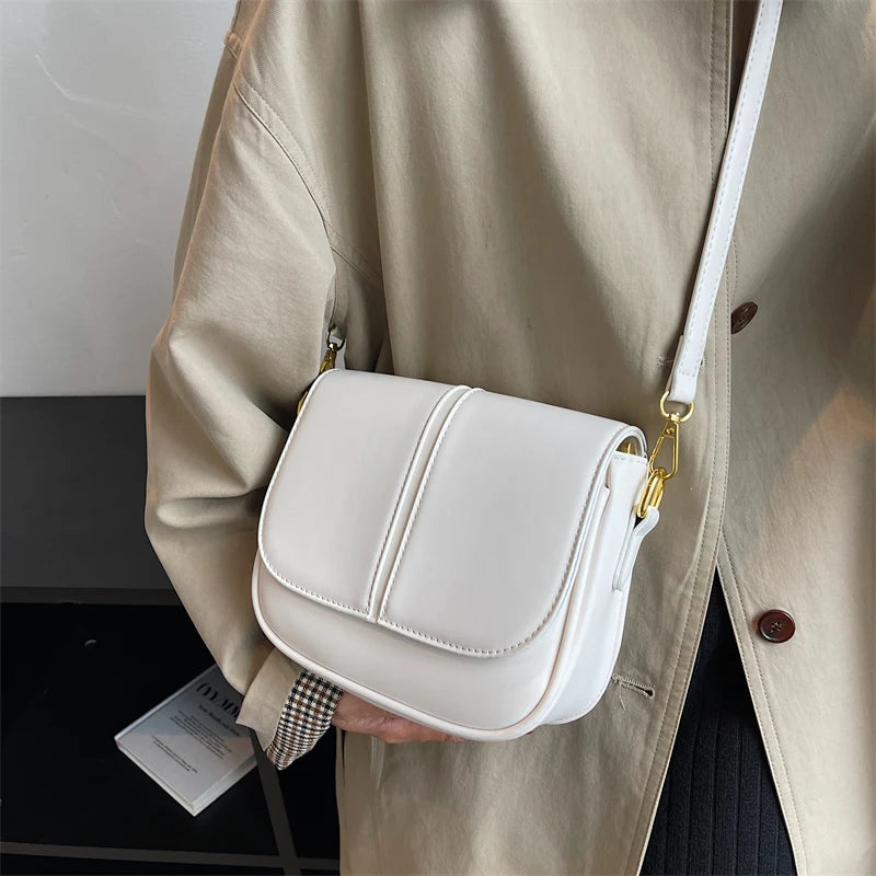 LEFTSIDE Saddle Crossbody Bag for Women - Winter Trends Handbag and Purse