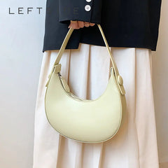 LEFTSIDE Shoulder Bag PU Leather Hobo Handbags Purse Lady Tote with Zipper