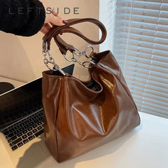 LEFTSIDE Small PU Leather Shoulder Side Bags for Women