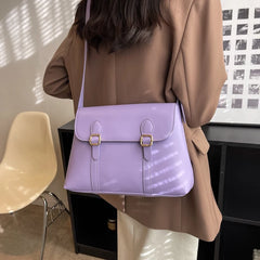 Small PU Leather Crossbody Bags for Women Winter Solid Bag