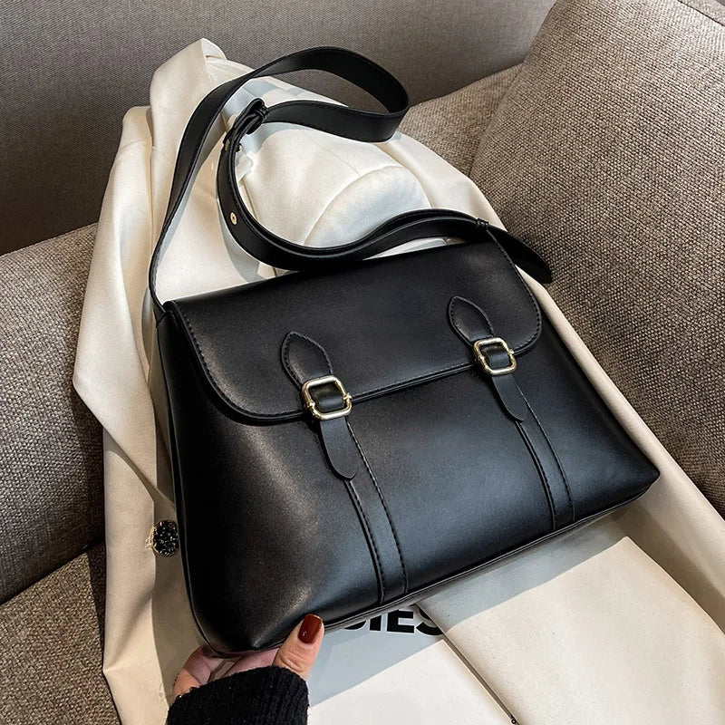Small PU Leather Crossbody Bags for Women Winter Solid Bag