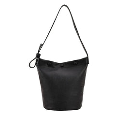 LEFTSIDE Soft Leather Bucket Crossbody Bag for Women