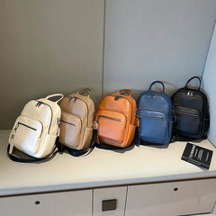 Small PU Leather Backpack for Women Girls School Teens