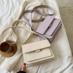 Solid PU Leather Crossbody Bags For Women Summer Handbags And Purses