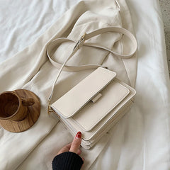 Solid PU Leather Crossbody Bags For Women Summer Handbags And Purses