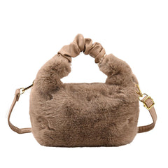LEFTSIDE Faux Fur Crossbody Tote Bags for Women