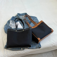 Totes Bag for Women Oxford Cloth Big Zipper Top Handle Shoulder Side Bag