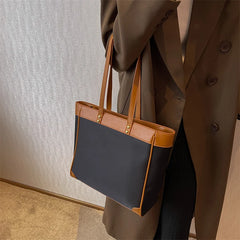 Totes Bag for Women Oxford Cloth Big Zipper Top Handle Shoulder Side Bag