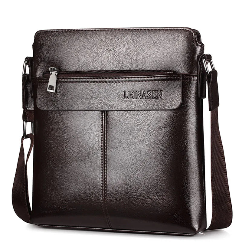 Men Shoulder Bag Leather Business Messenger Bags Casual Office Bags