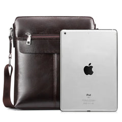 Men Shoulder Bag Leather Business Messenger Bags Casual Office Bags