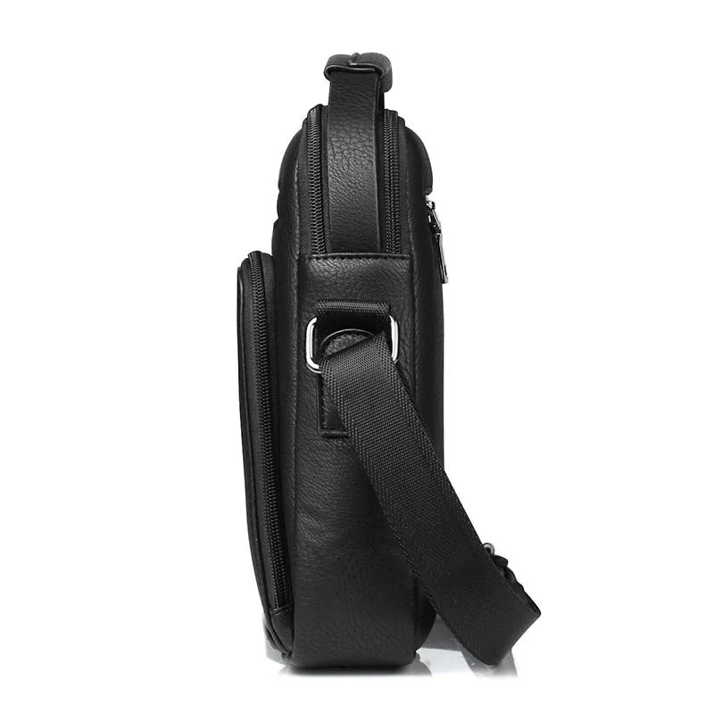 Men Vintage Shoulder Bags Large Capacity Multi-Fonction Leather Casual Messenger