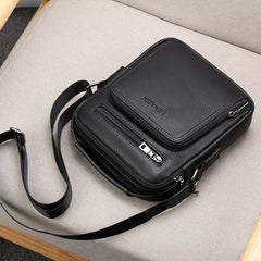 Men Vintage Shoulder Bags Large Capacity Multi-Fonction Leather Casual Messenger