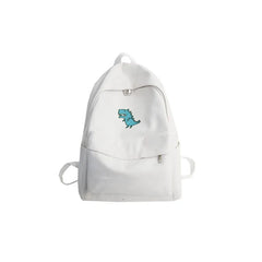 LENLEI Harajuku Canvas Print Student Bag Large-Capacity Backpack