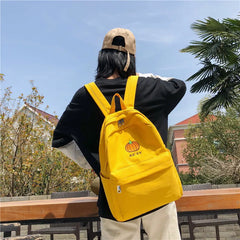 LENLEI Waterproof Nylon Women Backpack Cartoon Fruit Embroidery Girl School