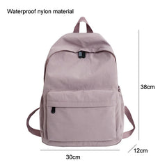 LENLEI Waterproof Women Backpack Solid Shoulder Bag for Teenage Girls