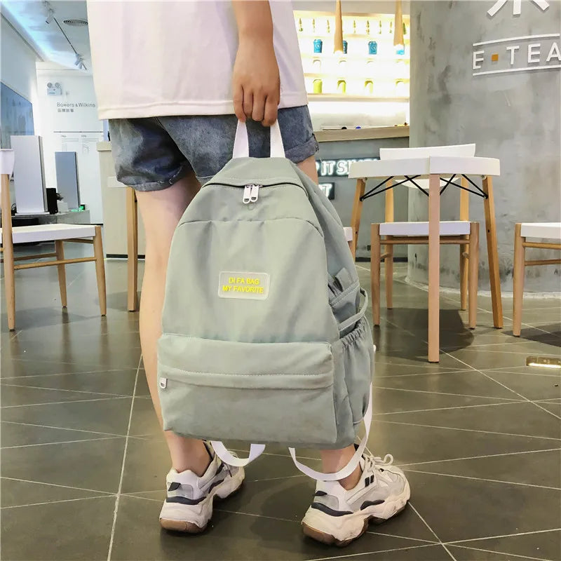 Polyester cotton women backpack for Teenage girls
