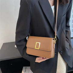 LETTSIDE Crossbody Bags for Women Leather Square Buckle Shoulder Side Bag