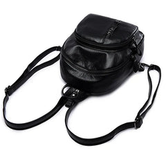 PU Leather Women Backpack Female Backpacks Small Zipper Bags