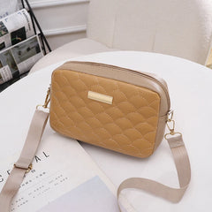 Solid Zipper High Shoulder Bag for Women