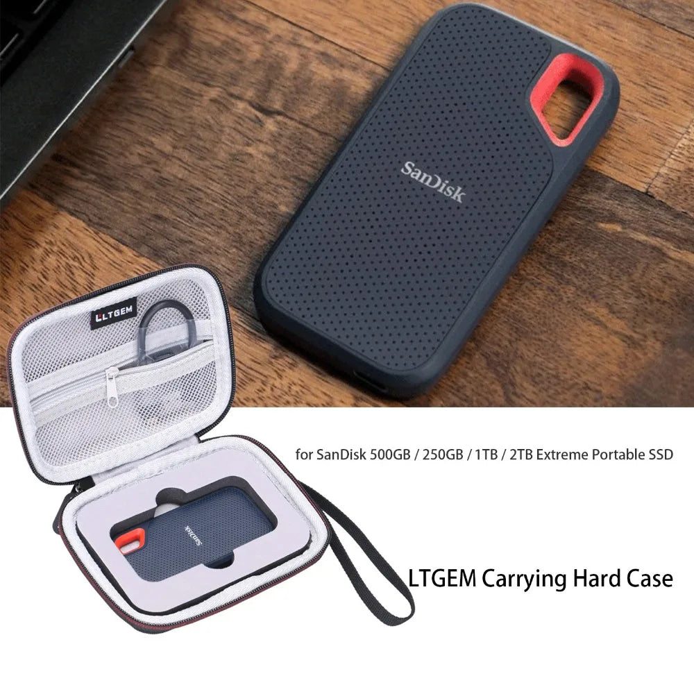 EVA Hard Case for SanDisk 500GB/250GB/1TB/2TB Extreme Portable SSD