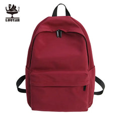 LUUYAH Canvas Backpack Large Capacity School Bag College Wind Travel Backpack