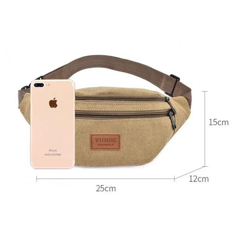 Canvas Hip Bag Waist Bag Chest Bag Fanny Pack Purse
