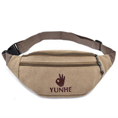 Canvas Hip Bag Waist Bag Chest Bag Fanny Pack Purse