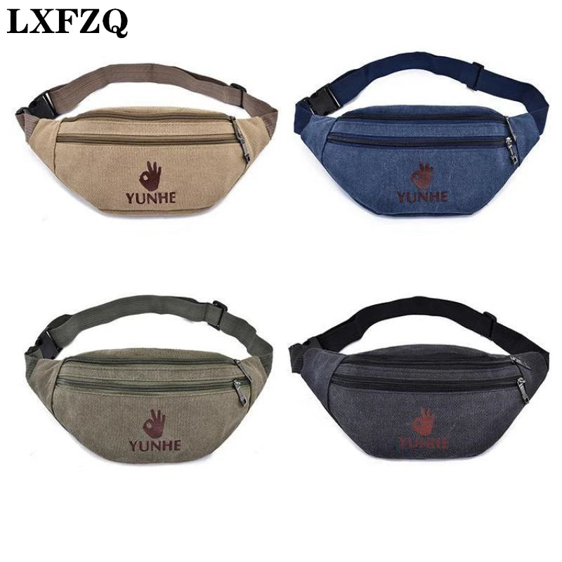 Canvas Hip Bag Waist Bag Chest Bag Fanny Pack Purse