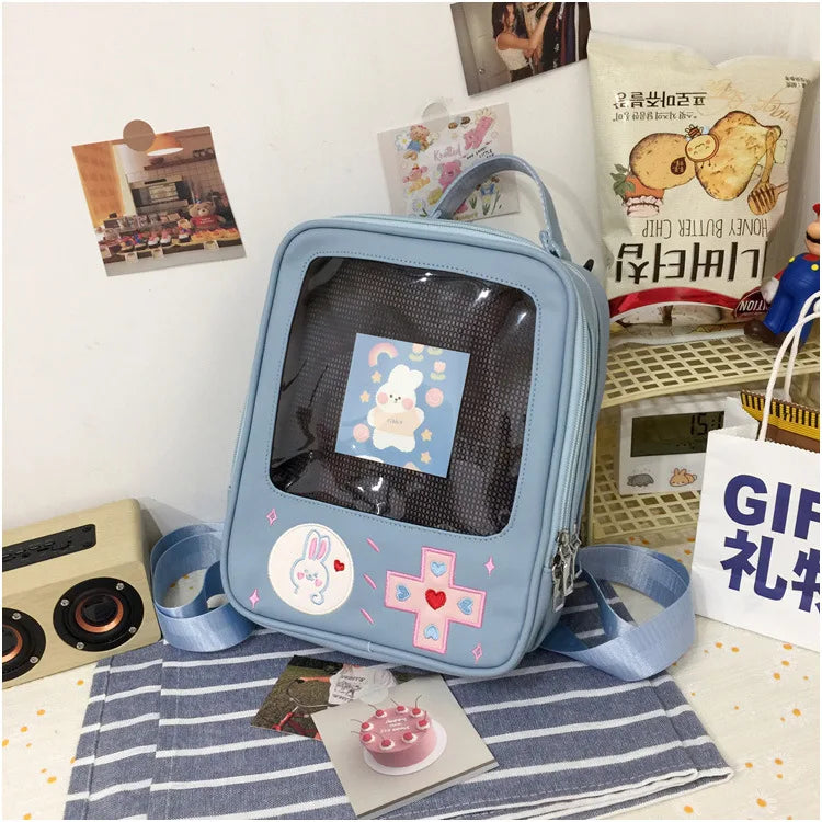 Ladies 3 Way Ita Bag Cartoon Student School Bag Game Console Lolita