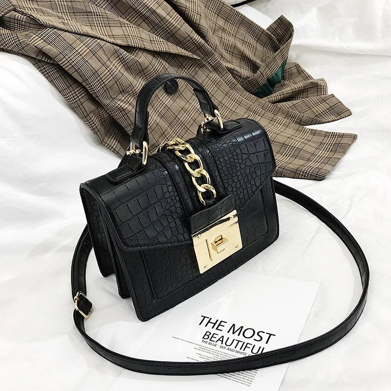 Crocodile Leather Shoulder Messenger Bag Handbag