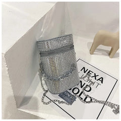 Diamonds Shoulder Bag Silver Crossbody Handbag
