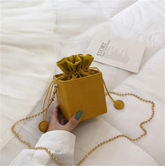 Ladies Drawstring Bucket Bag Mini Women's Bag