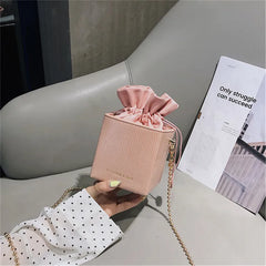 Ladies Drawstring Bucket Bag Mini Women's Bag