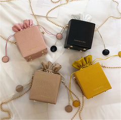 Ladies Drawstring Bucket Bag Mini Women's Bag
