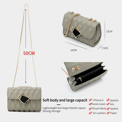 PU Shoulder Messenger Bags Chain Lock Handbags Ladies Bags