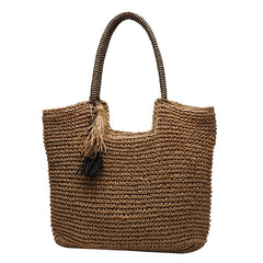 Straw Tassel Side Bags for Women - Summer Shoulder Bag