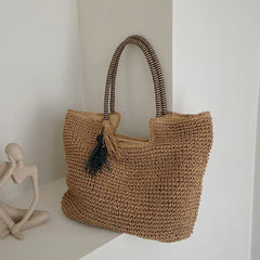 Straw Tassel Side Bags for Women - Summer Shoulder Bag