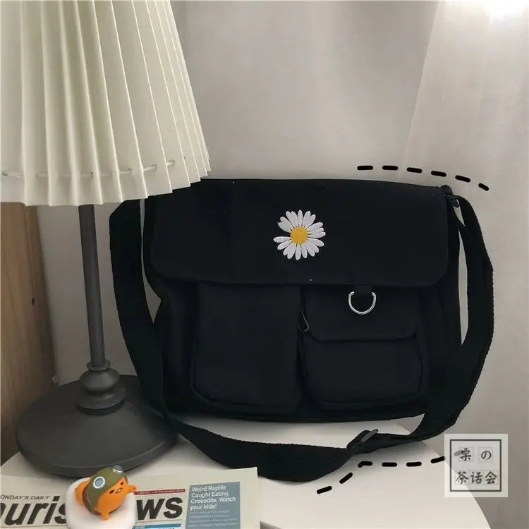 Canvas Cover Shoulder Crossbody Bag for Women