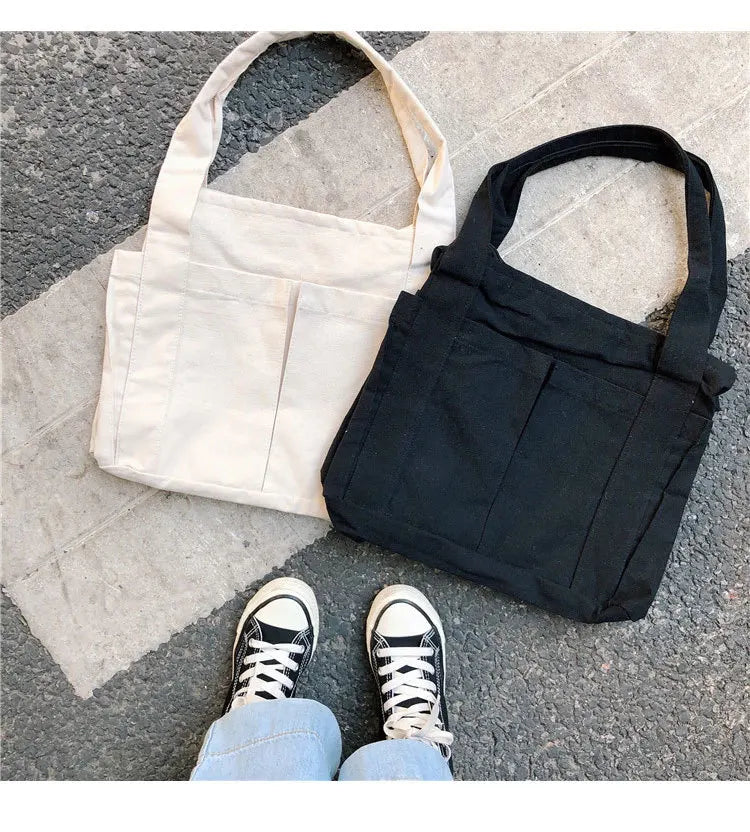 Women Literature Art Canvas Shoulder Bag Retro Handbag Tote Bag