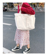 Women Literature Art Canvas Shoulder Bag Retro Handbag Tote Bag