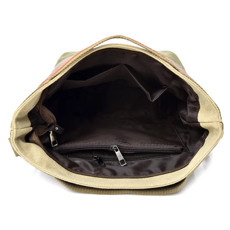 Ladies Canvas Tote Messenger Handbag Crossbody Bag