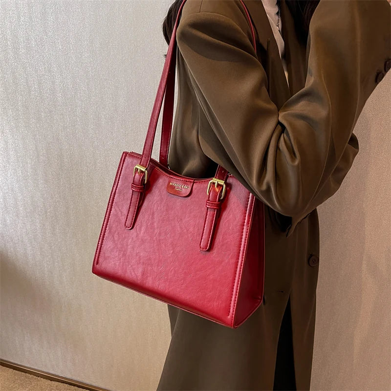 Autumn Winter Style Women's Shoulder Bags Zipper Ladies Bags