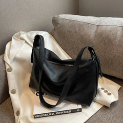 Casual Leather Shoulder Bags Soft Fabric Zip Ladies Messenger Bags