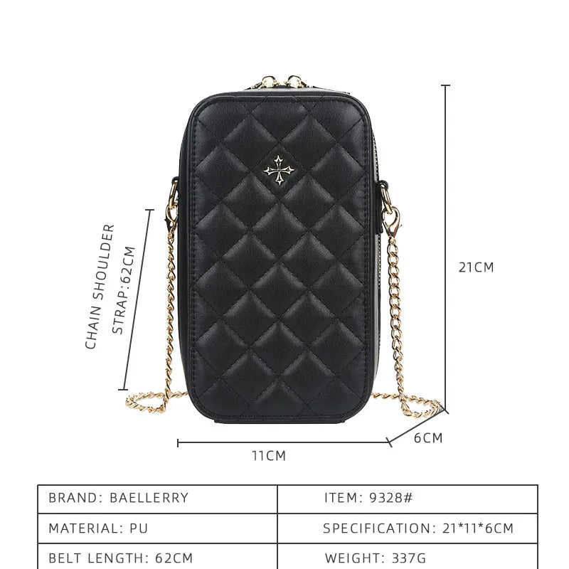 Soft Leather Shoulder Bag Chain Purse Women Wallet