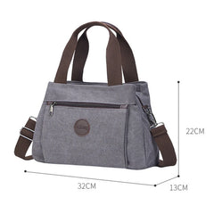 Casual Vintage Canvas Shoulder Bag Large Capacity Handbags