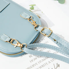 Women's Embroidered Cell Phone Crossbody Bag Zip Wallet Purse
