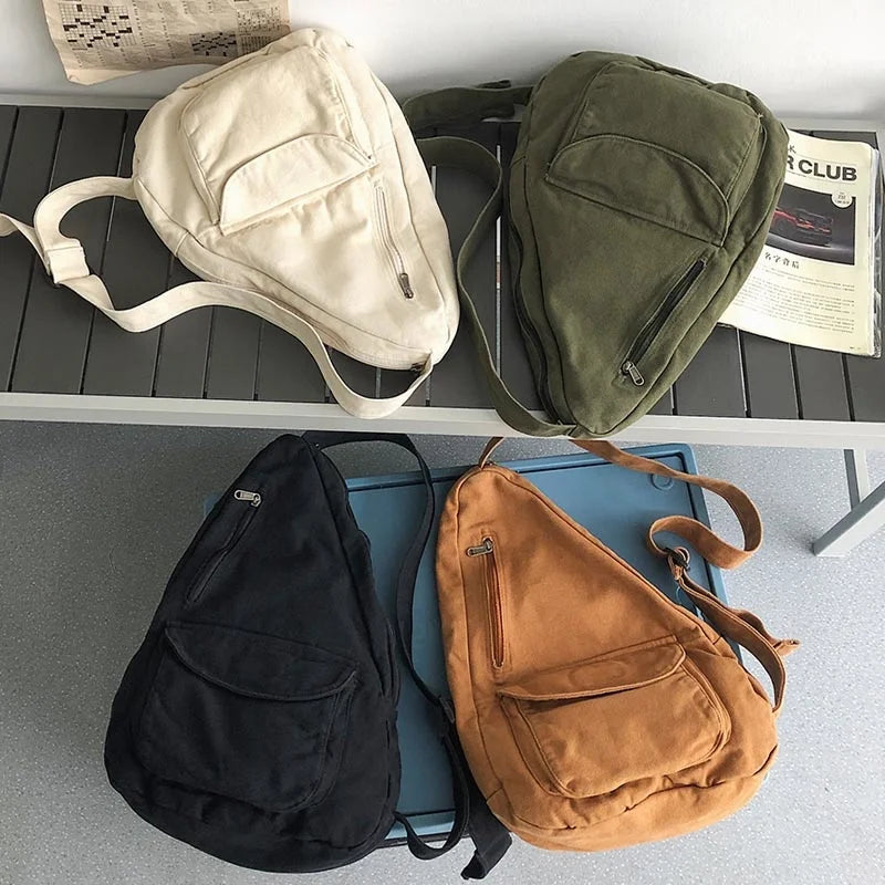 Canvas Chest Bag Small Crossbody Female Bag