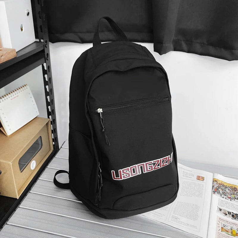Nylon College Backpack for Women School Travel Laptop Book Bag