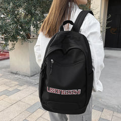 Nylon College Backpack for Women School Travel Laptop Book Bag